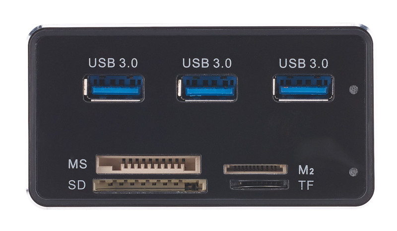 24€ sur USB Hub +Lecteur de carte mémoire externe 3 ports USB