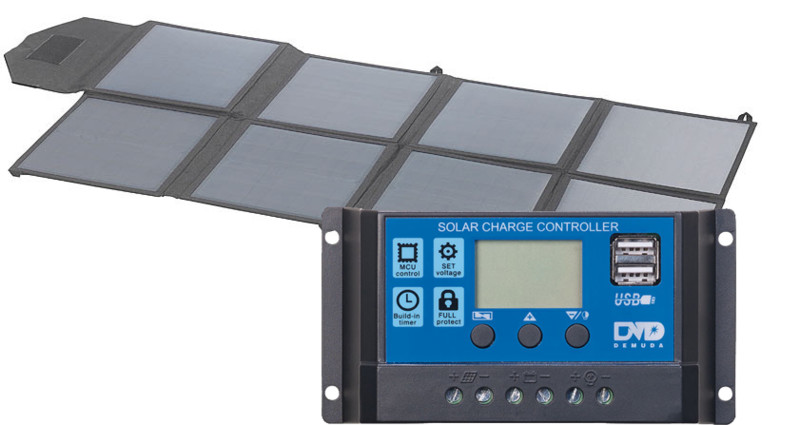 Panneau solaire portable 200w pour la centrale électrique, chargeur solaire  pliable 24V avec support réglable, connecteur