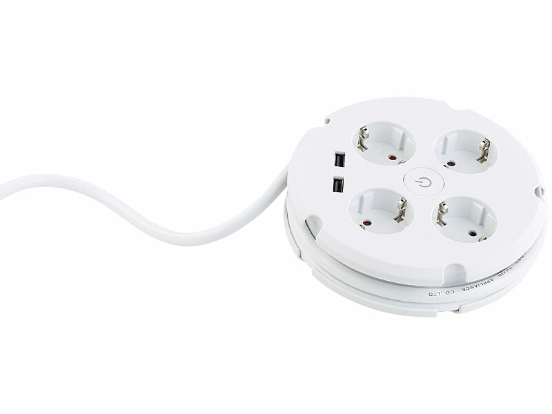 Multiprise Universelle Inkax, 2x Prises courant + 4x Ports USB
