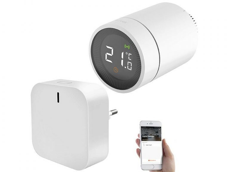 Tête thermostatique connectée pour radiateur avec passerelle ZigBee