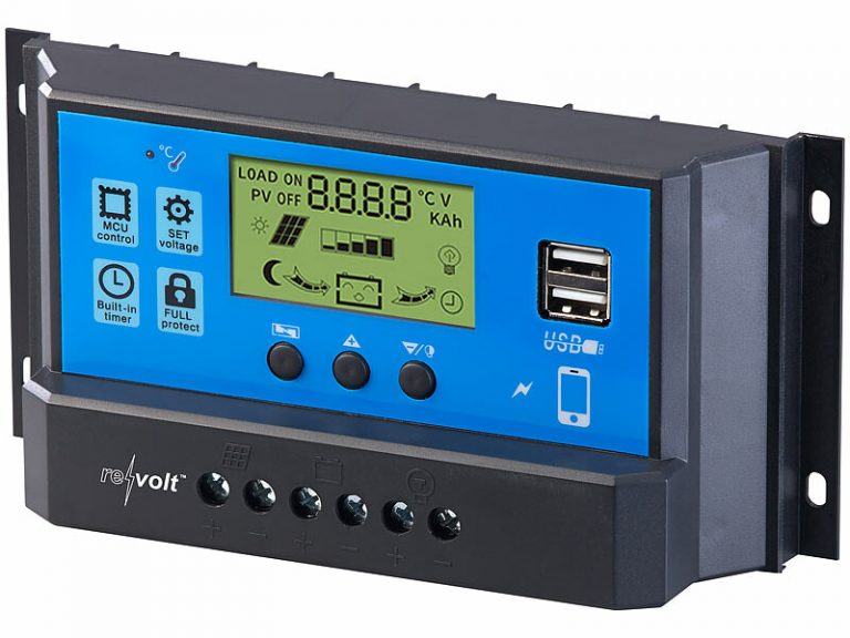 Régulateur Solaire PWM 60A - 12V/24V, écran LCD, Double USB, Pour Panneaux Photovoltaïques, Marque Powmr