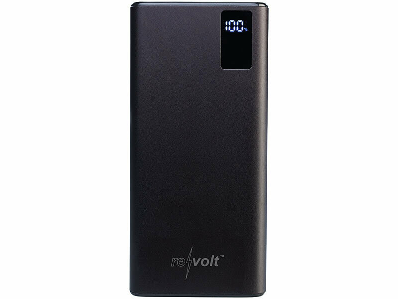 reVolt Powerbank 12 V : banque d'alimentation USB avec 20 000 mAh