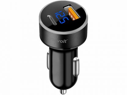 Chargeur allume-cigare 12 / 24 V USB-A / USB-C 32 W avec écran