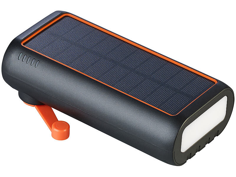 Batterie d'appoint solaire 30000 mAh avec dynamo et câbles intégrés PB-200.k