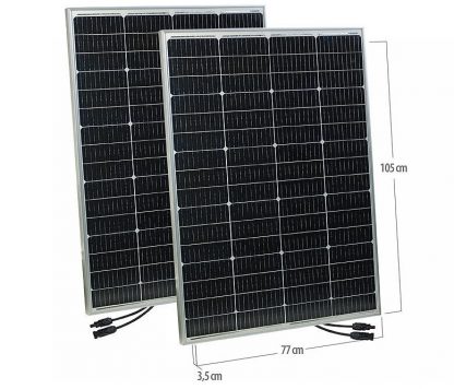 4 panneaux solaires monocristallins mobiles 150 W avec connecteur compatible MC4 – Image 2
