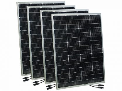 4 panneaux solaires monocristallins mobiles 150 W avec connecteur compatible MC4