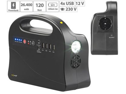 Batterie nomade & convertisseur solaire HSG-260 - 97 Wh