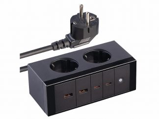 Multiprise 2 prises et chargeur rapide USB GaN3 Power Delivery jusqu'à 70 W
