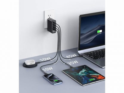 Chargeur secteur GaN USB-A / USB-C 100 W 4 ports avec écran – Image 2