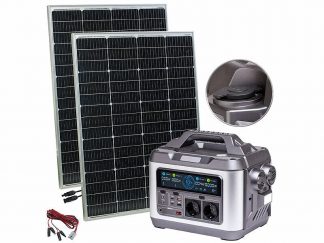 Kit panneaux solaires 2 x 150 W avec batterie nomade HSG-1120 et câble