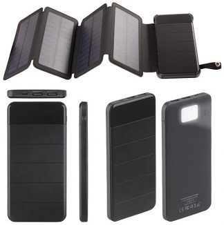 Batterie de secours 8000 mAh avec panneau solaire dépliant PB-85.s (Reconditionné)