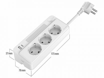 Multiprise 3 prises avec ports de charge USB-A / USB-C 20 W et veilleuse – Image 4