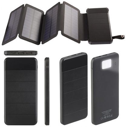 Batterie de secours 8000 mAh avec panneau solaire dépliant PB-85.s