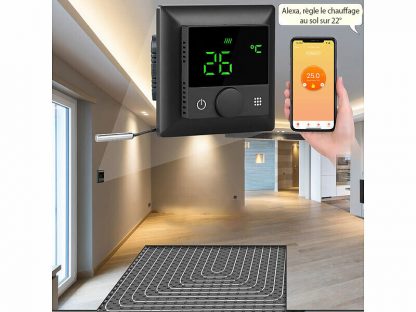 Thermostat connecté pour chauffage au sol avec capteur externe - noir (Reconditionné) – Image 2