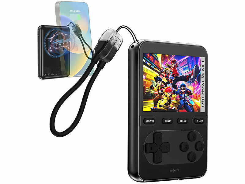 Batterie externe 10000 mAh compatible Qi et MagSafe et console de jeu PB-810.ips