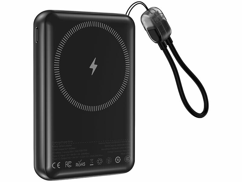 Batterie externe 10000 mAh compatible Qi et MagSafe et console de jeu PB-810.ips – Image 2