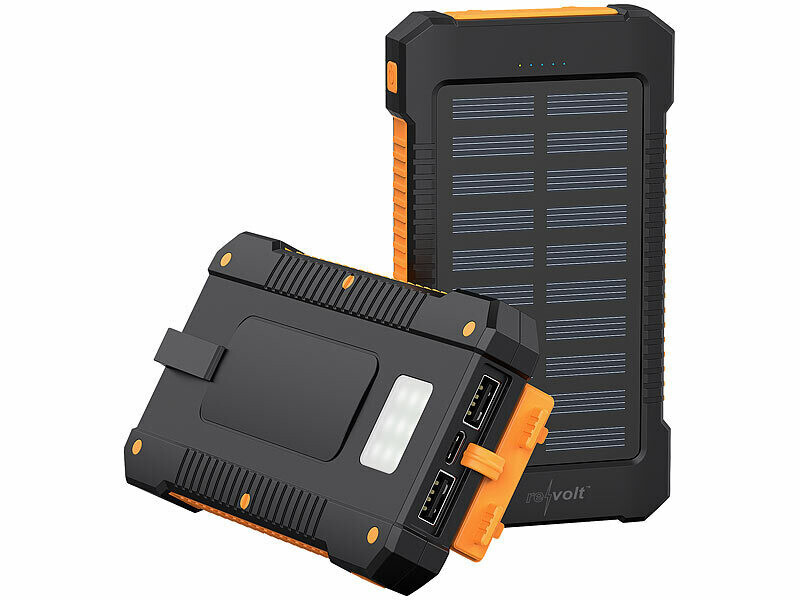 Batterie externe solaire 8000 mAh PB-75.solar avec lampe LED (Reconditionné) – Image 7