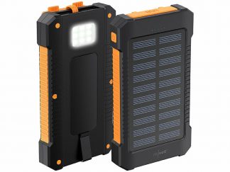 Batterie externe solaire 8000 mAh PB-75.solar avec lampe LED (Reconditionné)