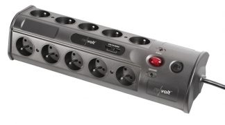 Multiprise multimédia avec interrupteur,10 prises et 2 ports USB    (Reconditionné)