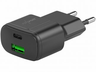 Chargeur secteur USB-A et USB-C 30 W avec Quick Charge et Power Delivery - Noir (Reconditionné)