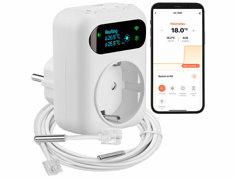 Thermostat secteur connecté pour chauffage et climatiseur (Reconditionné)