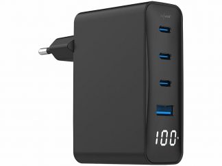 Chargeur secteur GaN USB-A / USB-C 100 W 4 ports avec écran