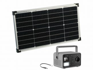 Batterie nomade 60 Ah avec panneau solaire 60 W et câble de connexion DC