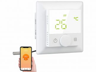 Thermostat connecté pour chauffage au sol avec capteur externe, blanc (Reconditionné)