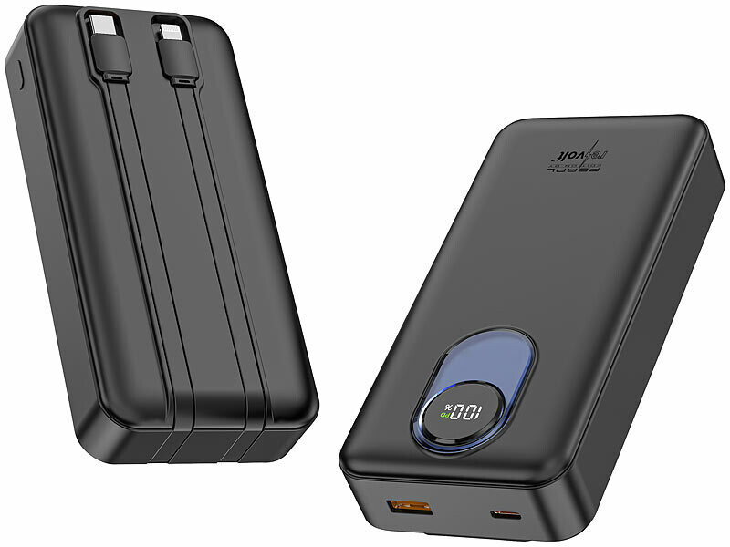 Batterie externe 20000 mAh PB-850 USB-A et câbles USB-C / Lightning – Image 3