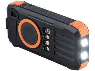 Batterie externe solaire et dynamo 20.000 mAh PB-830 avec câbles USB-C / USB-A / Lightning