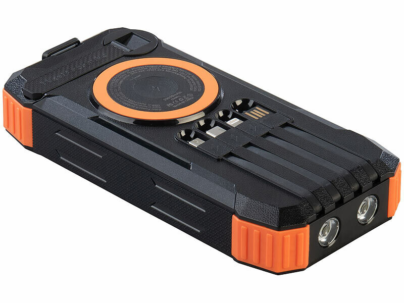 Batterie externe solaire et dynamo 20.000 mAh PB-830 avec câbles USB-C / USB-A / Lightning – Image 8