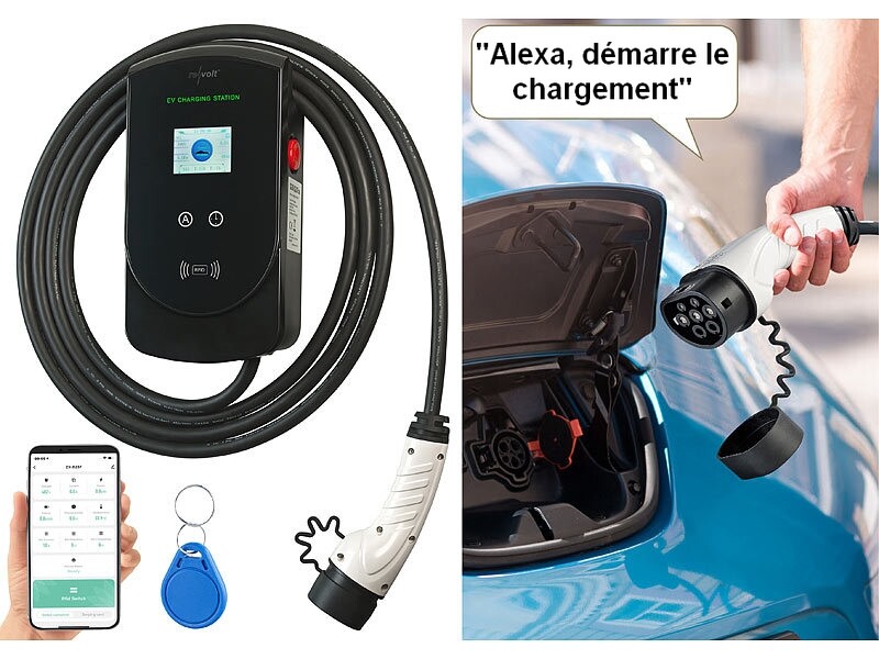 Borne de recharge connectée WB-11 pour voiture électrique type 2/11 kW/triphasé (Reconditionné)