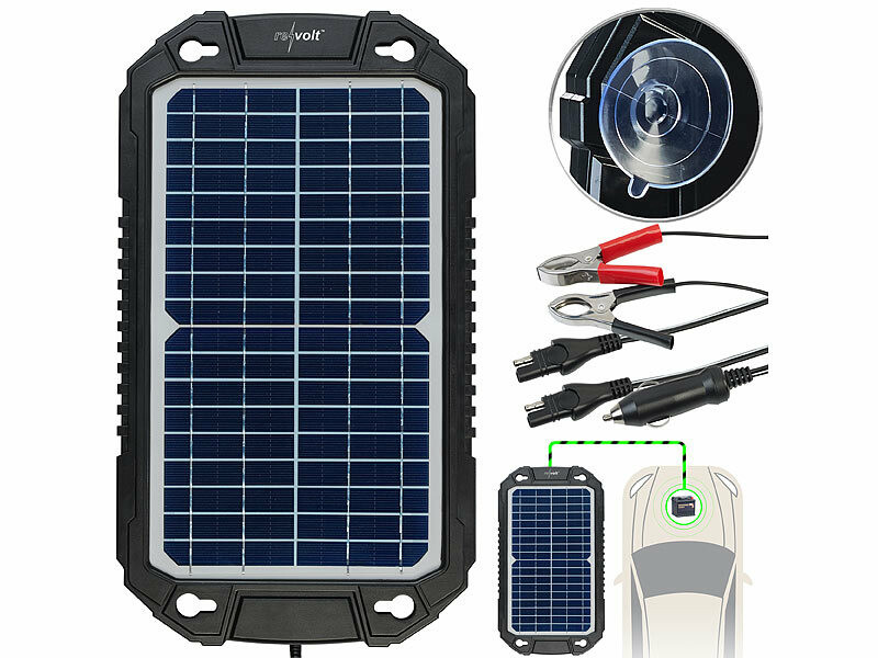 Chargeur solaire 12 V / 10 W pour batterie de voiture (Reconditionné)