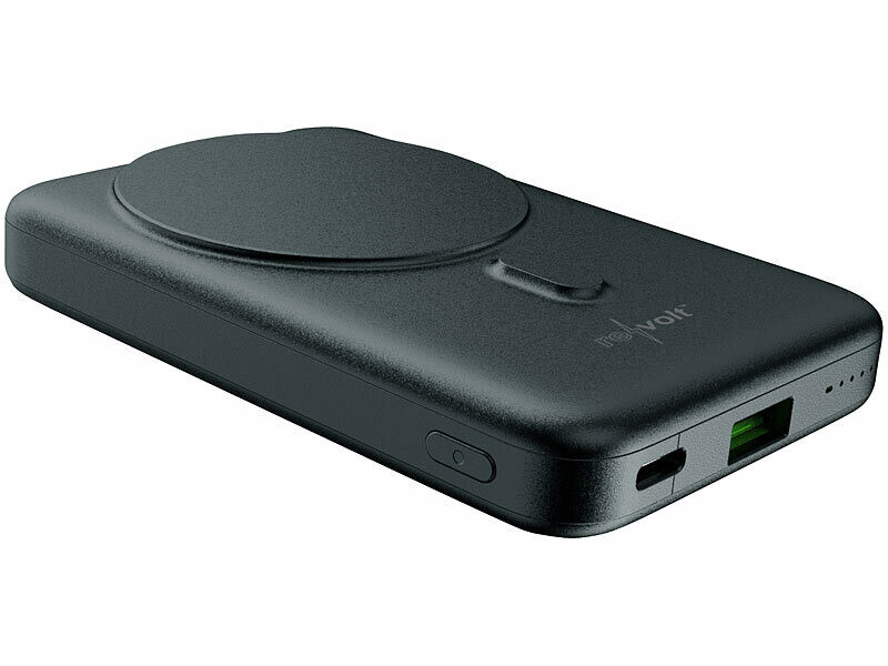 Batterie d'appoint PB-50.k 10000 mAh compatible Qi et Magsafe avec support (Reconditionné) – Image 3