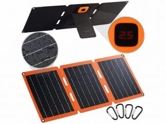 Chargeur solaire pliable 21 W USB-A / USB-C avec écran (reconditionné)