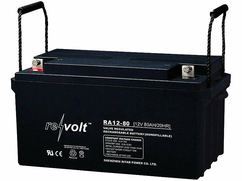 Batterie au plomb 12 V / 80 Ah avec borne à vis M6 - 960 Wh