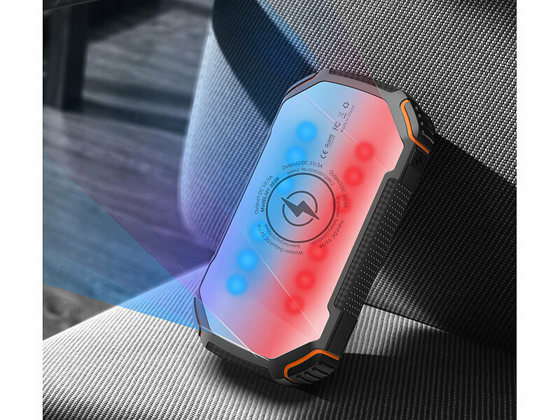 Batterie de secours solaire 20000 mAh compatible charge induction Qi Reconditionné – Image 9