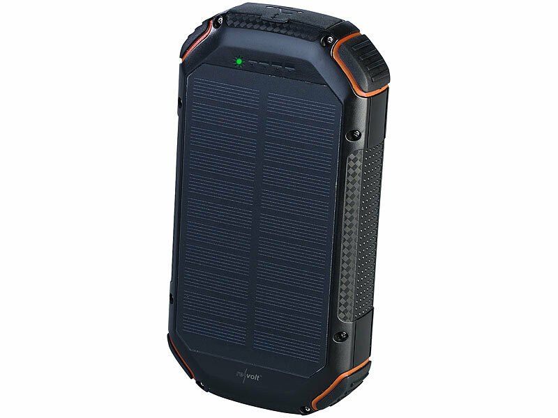 Batterie de secours solaire 20000 mAh compatible charge induction Qi Reconditionné – Image 2