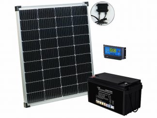 Kit panneau solaire 110 W avec batterie 80Ah et régulateur 40 A