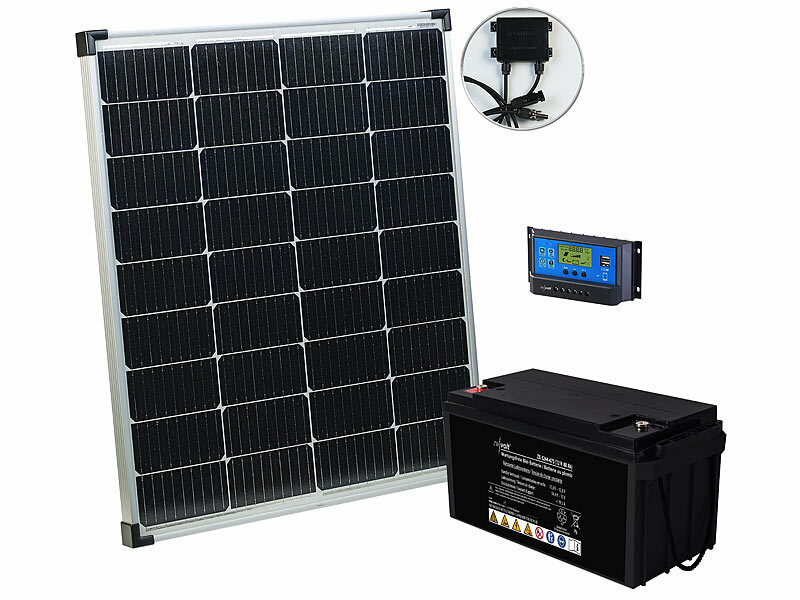 Kit panneau solaire 110 W avec batterie 80Ah et régulateur 40 A