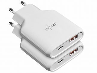 2 chargeurs secteur GaN USB-A / USB-C Power Delivery 65 W