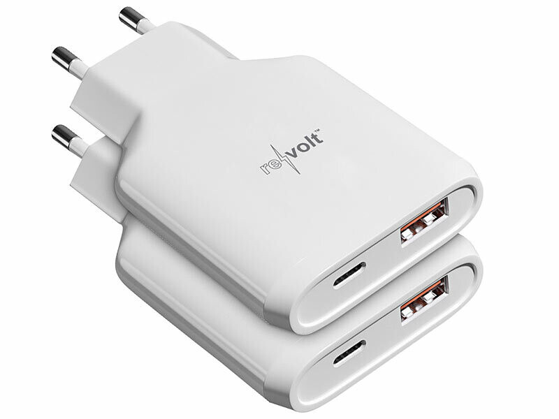 2 chargeurs secteur GaN USB-A / USB-C Power Delivery 65 W
