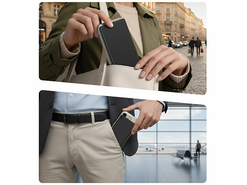 Batterie externe extra plate 5000 mAh PB-820 avec câble USB-C intégré (Reconditionné) – Image 4