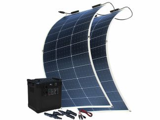 Batterie nomade 455 Ah et convertisseur solaire HSG-1150 + 2 panneaux 100 W