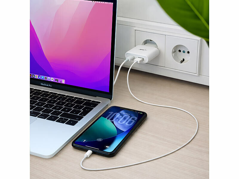 2 chargeurs secteur GaN USB-A / USB-C Power Delivery 65 W – Image 2
