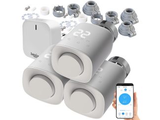3 têtes thermostatiques connectées pour radiateur avec passerelle réseau