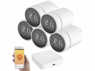 5 têtes thermostatiques connectées pour radiateur avec passerelle wifi