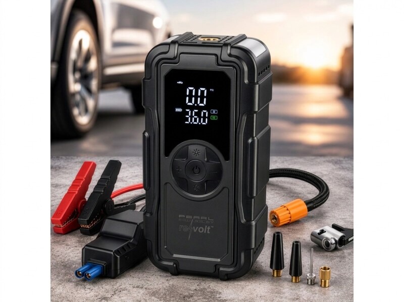 Booster pour batterie auto PB-855 avec compresseur, batterie externe USB et lampe de poche LED – Image 10