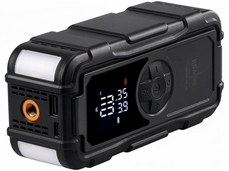 Booster pour batterie auto PB-855 avec compresseur, batterie externe USB et lampe de poche LED – Image 3