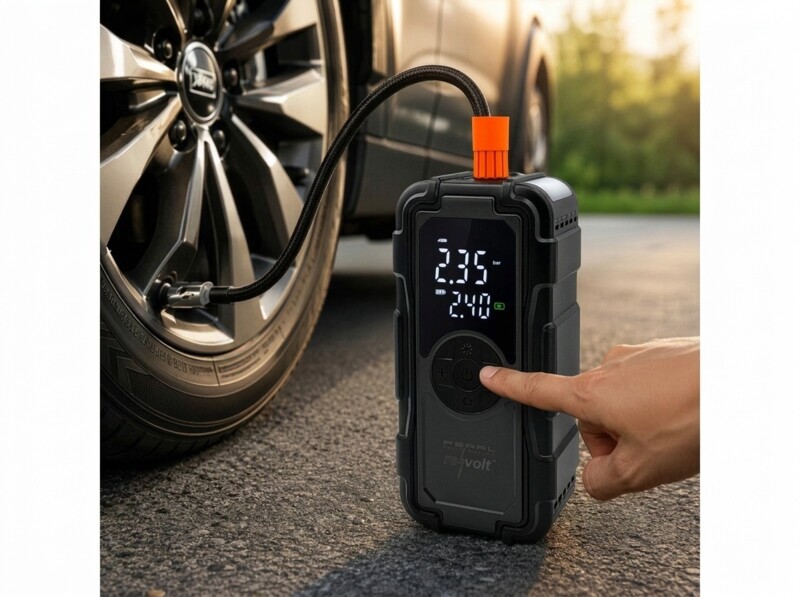 Booster pour batterie auto PB-855 avec compresseur, batterie externe USB et lampe de poche LED – Image 4